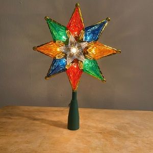 Vintage style 10 light tree topper star. Like new